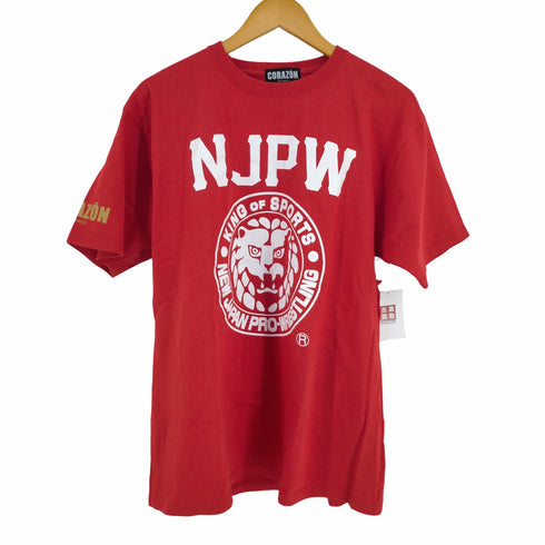 コラゾン CORAZON ライオンロゴ NJPW クールネックTシャツ メンズ JPN:XXL