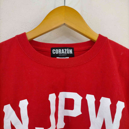 コラゾン CORAZON ライオンロゴ NJPW クールネックTシャツ メンズ JPN:XXL