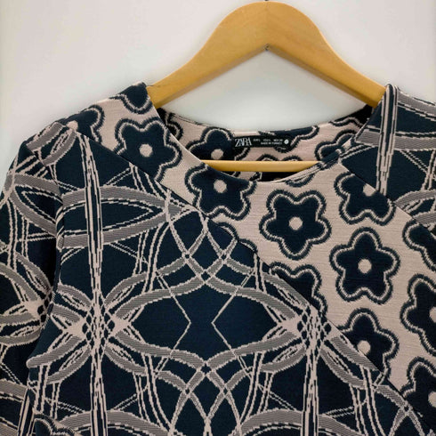 ザラ ZARA LONG JACQUARD DRESS レディース JPN:L