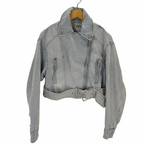 ザラ ZARA デニムライダースジャケット レディース JPN:XS