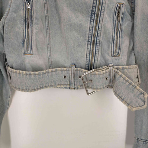 ザラ ZARA デニムライダースジャケット レディース JPN:XS