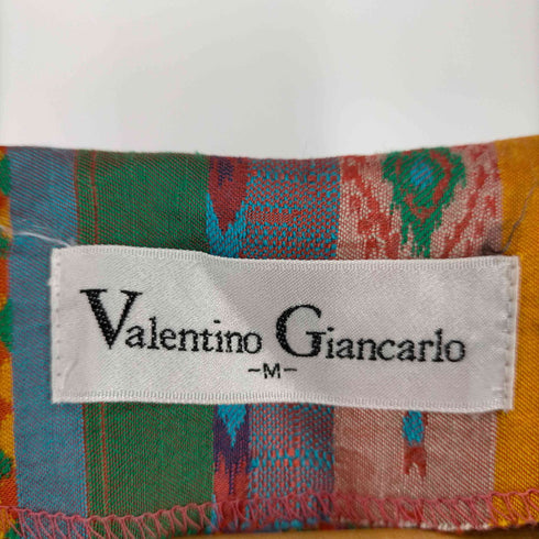 VALENTINO GIANCARLO ネイティヴ柄 金ボタン 半袖シャツジャケット メンズ import:M