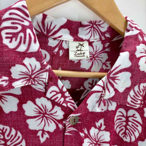 ハイビスカス レーヨンアロハシャツ メンズ JPN:L