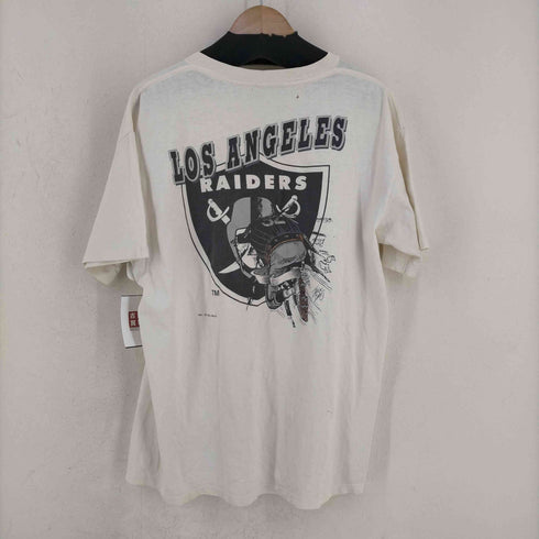 ナツメグ NUTMEG 90S USA製 ©1993 シングルステッチ RAIDERS プリントTシャツ メンズ