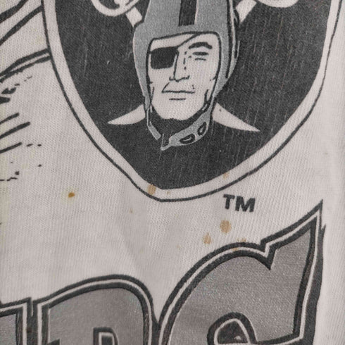 ナツメグ NUTMEG 90S USA製 ©1993 シングルステッチ RAIDERS プリントTシャツ メンズ