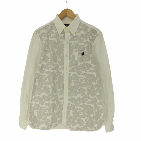 アベイシングエイプ A BATHING APE ABC CAMO 切替 オックスフォード ボタンダウン L/S シャツ メンズ JPN:M