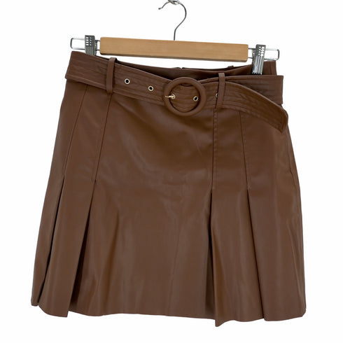 ザラ ZARA フェイクレザープリーツスカート レディース JPN:S