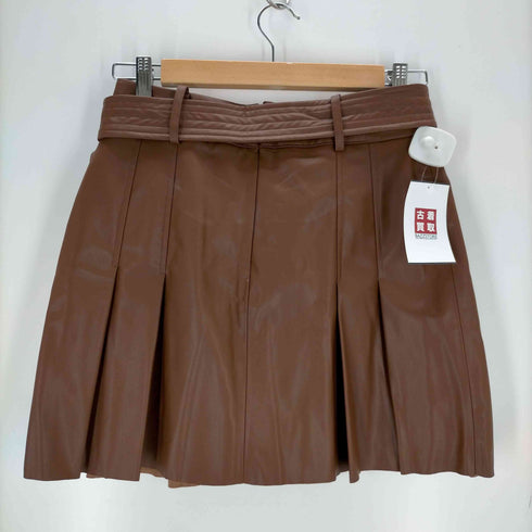 ザラ ZARA フェイクレザープリーツスカート レディース JPN:S