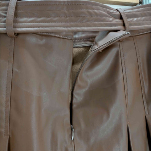 ザラ ZARA フェイクレザープリーツスカート レディース JPN:S