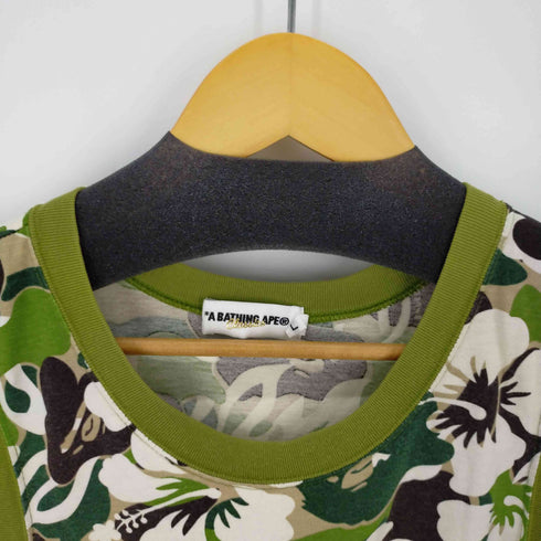 アベイシングエイプ A BATHING APE 総柄リーフデザインタンクトップ メンズ import:L