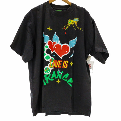 oawear LOVEISTRANCE PAINTED BLACK T-SHIRT メンズ JPN:L