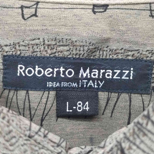ロベルトマラッツィ ROBERTO MARAZZI 総柄長袖シャツ ポリシャツ メンズ L-84