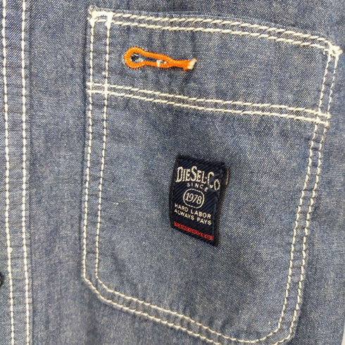 ディーゼル DIESEL ステッチデザインデニムシャツ メンズ