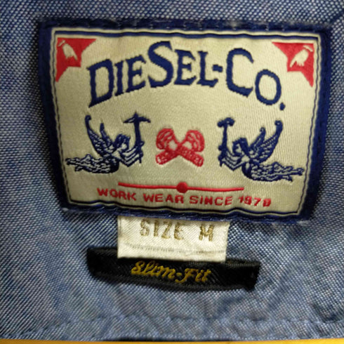 ディーゼル DIESEL SLIM FIT ロゴプレートポロシャツ メンズ import:M