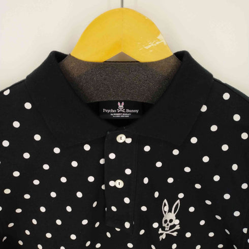 サイコバニー Psycho Bunny ドット柄 ロゴ刺繍ポロシャツ メンズ import:M
