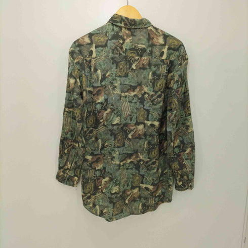 LANGDICK 総柄長袖シャツ メンズ M