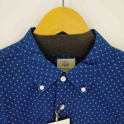 ビューティーアンドユースユナイテッドアローズ BEAUTY & YOUTH UNITED ARROWS ドット柄 BD半袖シャツ メンズ import:XL
