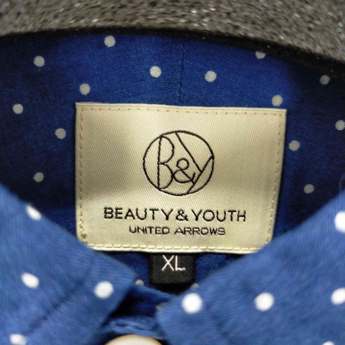ビューティーアンドユースユナイテッドアローズ BEAUTY & YOUTH UNITED ARROWS ドット柄 BD半袖シャツ メンズ import:XL