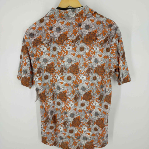 フランダースリネンプロダクツ FLANDERS LINEN PRODUCTS フラワーデザインリネンポロシャツ メンズ LL
