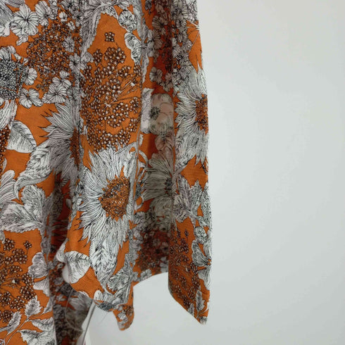 フランダースリネンプロダクツ FLANDERS LINEN PRODUCTS フラワーデザインリネンポロシャツ メンズ LL