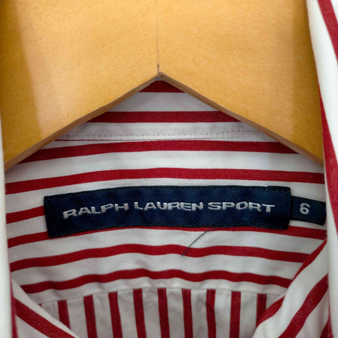 ラルフローレンスポーツ RALPH LAUREN SPORT デカポニー刺繍 ストライプ 比翼 L/S シャツ メンズ 6