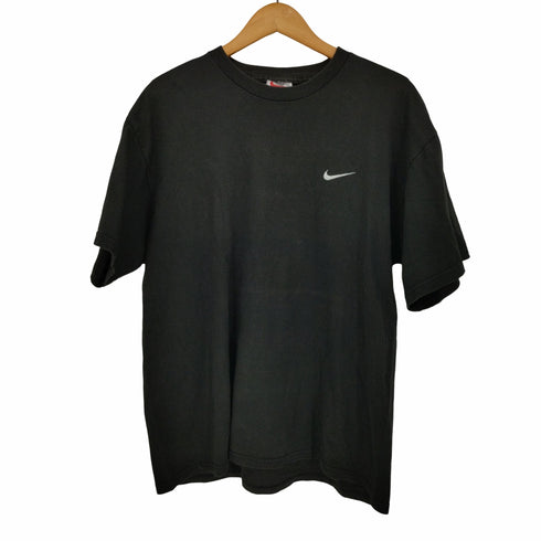 ナイキ NIKE 90S 銀タグ USA製 刺繍ロゴ クルーネック Tシャツ メンズ import:L