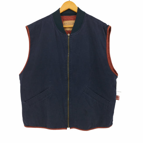 アリゾナジーン ARIZONA JEAN 90-2000s 裏地 キルティング ジップアップ ベスト メンズ