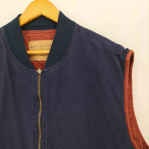 アリゾナジーン ARIZONA JEAN 90-2000s 裏地 キルティング ジップアップ ベスト メンズ