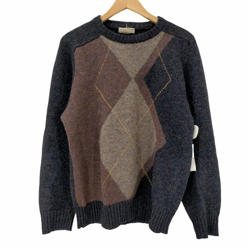 {CATTIVO SHETLAND PURE WOOL アーガイル柄 ニット メンズ import:L
