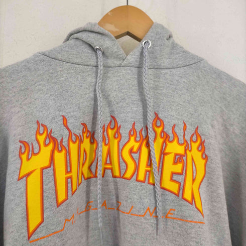スラッシャー THRASHER 00S スペードタグ ファイヤーパターンロゴ パーカー メンズ import:L