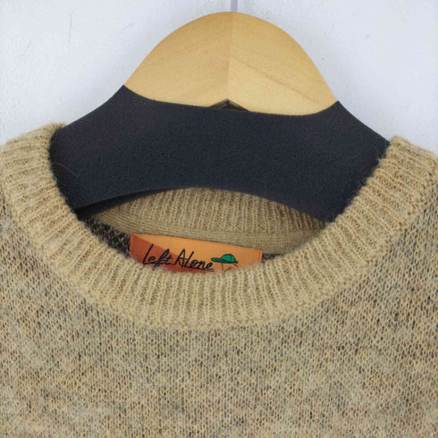 レフトアローン LEFT ALONE 刺繍デザインモヘア混レオパード柄ニット メンズ JPN:L