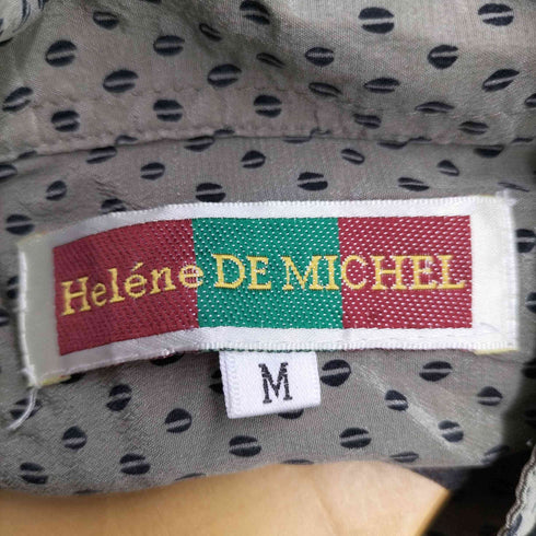 HELENE DE MICHEL シルク 総柄S/Sバンドカラーシャツ メンズ JPN:M