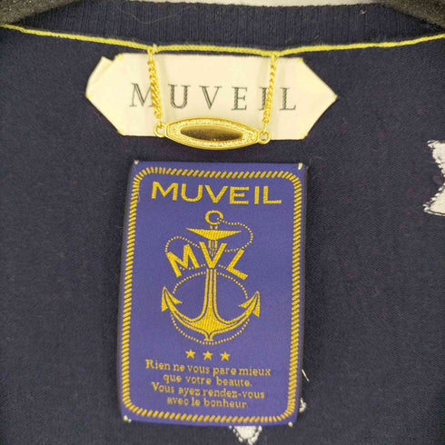 ミュベール MUVEIL スターカーディガン パールボタン 星 レディース