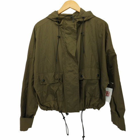 ザラ ZARA Y2K フード付き撥水ナイロンジャケット 裾ドローコード 短丈 レディース import:S