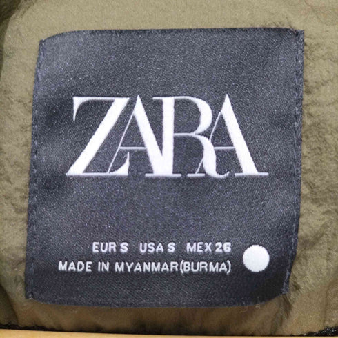 ザラ ZARA Y2K フード付き撥水ナイロンジャケット 裾ドローコード 短丈 レディース import:S