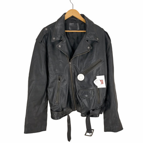 ザラ ZARA STEVEN MEISEL カウレザーダブルライダースジャケット メンズ 44