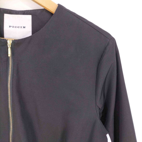 ピッチン PICCIN 袖パールペプラムジップブルゾン レディース JPN:M
