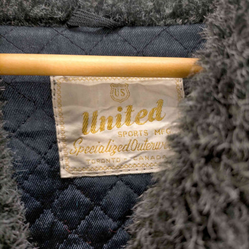 ユナイテッドスポーツ UNITED SPORTS MFG 推定50s~ カナダ製 裏地キルティングショールカラーボアジャケット メンズ