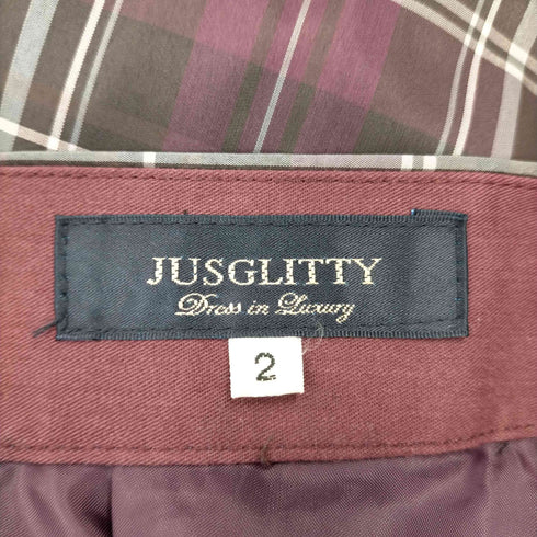 ジャスグリッティー JUSGLITTY 20AW チェックタフタスカート レディース JPN:2