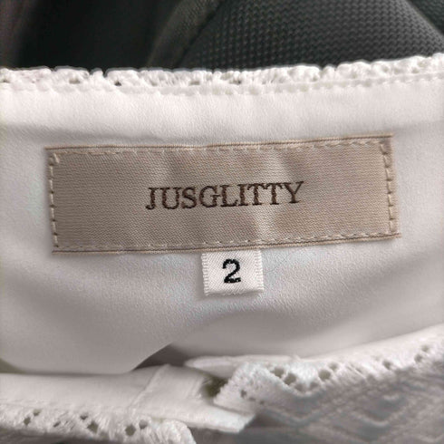 ジャスグリッティー JUSGLITTY レース衿シアーブラウス レディース JPN:2