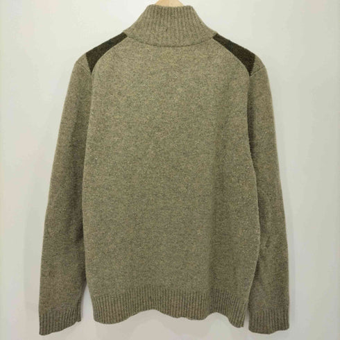 ジェイクルー J.CREW アーガイル柄 ハーフジップニット エルボーパッチ メンズ import:L