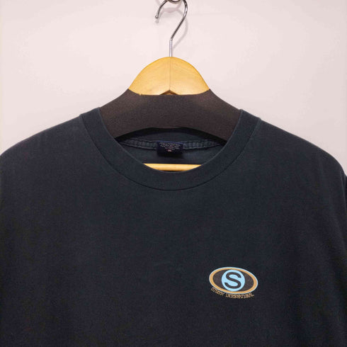 ステューシー Stussy 90S 赤青タグ USA製 SSリンク S/Sカットソー クルーネックTシャツ MADE IN USA OLD メンズ JPN:L