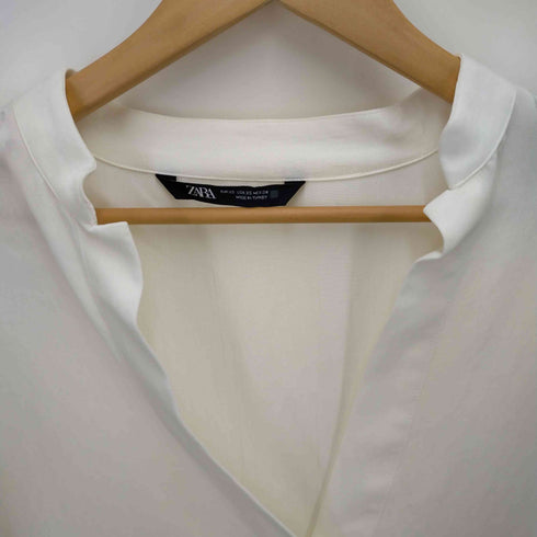 ザラ ZARA SATIN EFFECT LONG TUNIC BLOUSE レディース JPN:XS