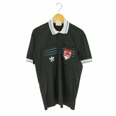 アディダス adidas 銀タグ SHV チームロゴ ポロシャツ メンズ import:M