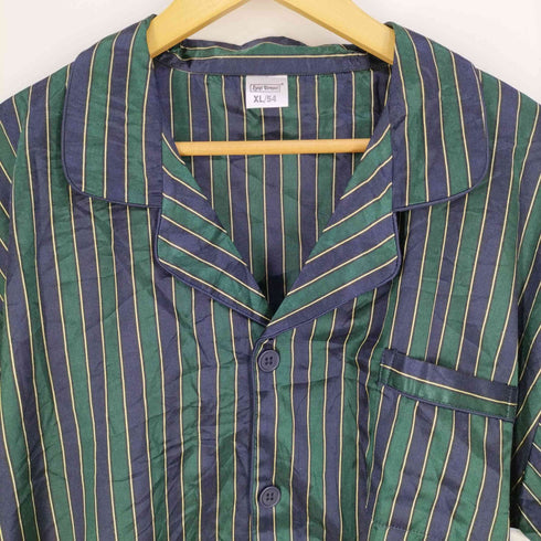 Luigi Tomasi サテン ストライプ パジャマシャツ メンズ import:XL