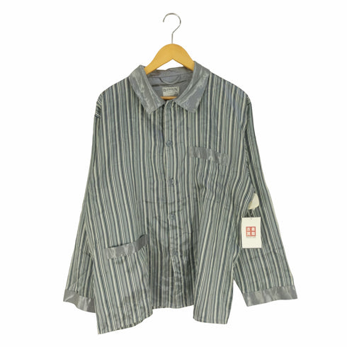 BOUB BON サテン ストライプ パジャマシャツ メンズ import:M