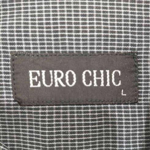 ユーロシック EURO CHIC 00s ボックスシルエッチェック柄柄半袖シャツ メンズ L