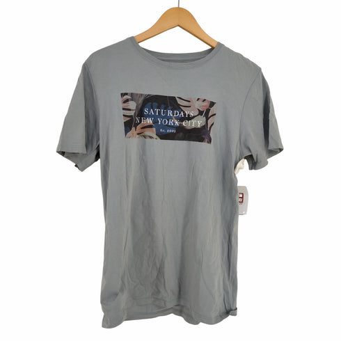 サタデーズニューヨークシティ Saturdays New York City リーフプリント クルーネックTシャツ メンズ import:M