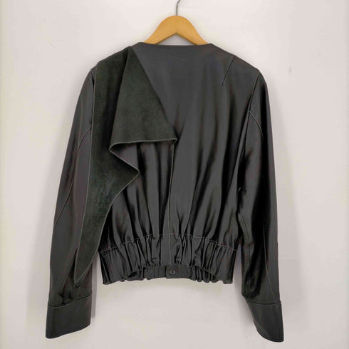 ベジャス VEJAS Handkerchief Necktie Leather Bomber Jacket ハンカチーフネックタイ ボンバージャケット メンズ import:M