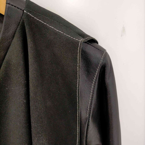 ベジャス VEJAS Handkerchief Necktie Leather Bomber Jacket ハンカチーフネックタイ ボンバージャケット メンズ import:M